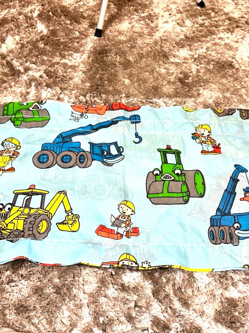 Vintage Bob the Builder Kids Construction Window Curtain Valance 17x84